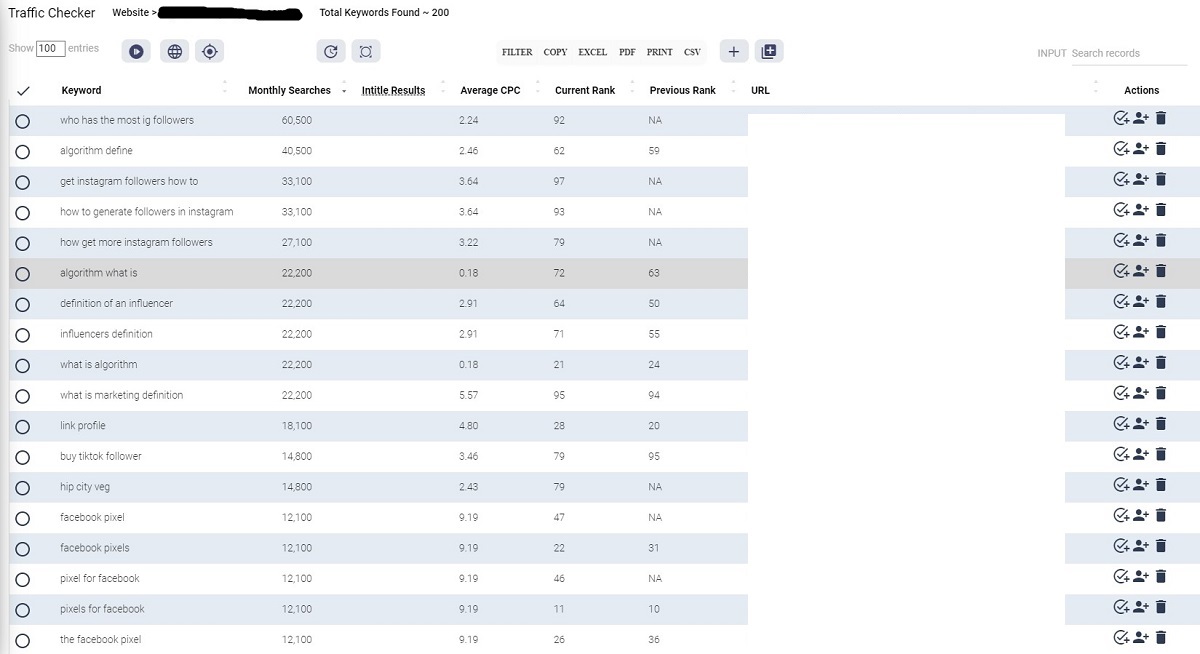 Shine Ranker Traffic Checker Tool 1