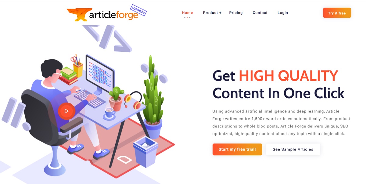 Article Forge free trial website 